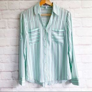 Button Down Mint Portofino Express Top
